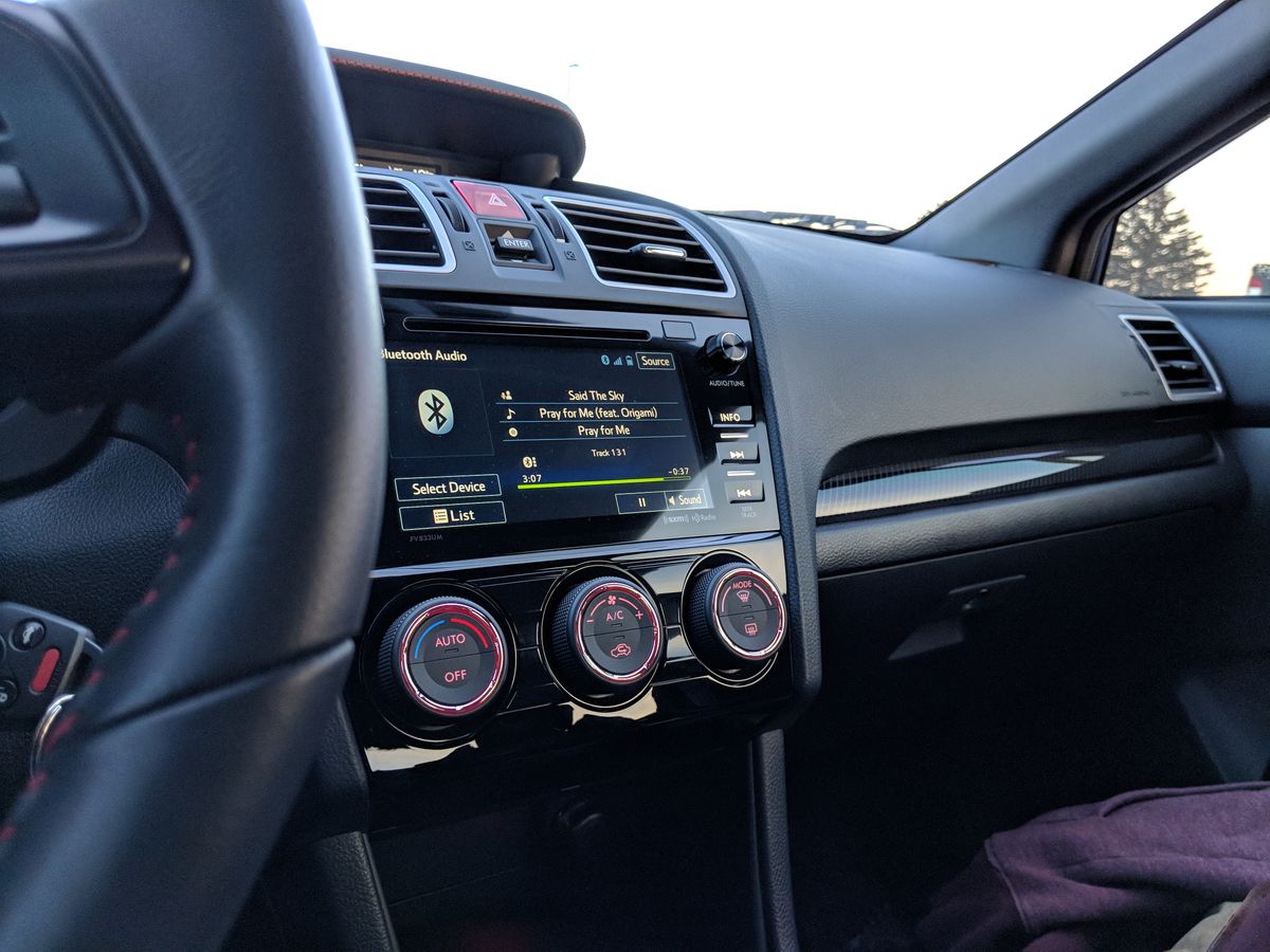 WRX infotainment is everything you need and nothing you don't