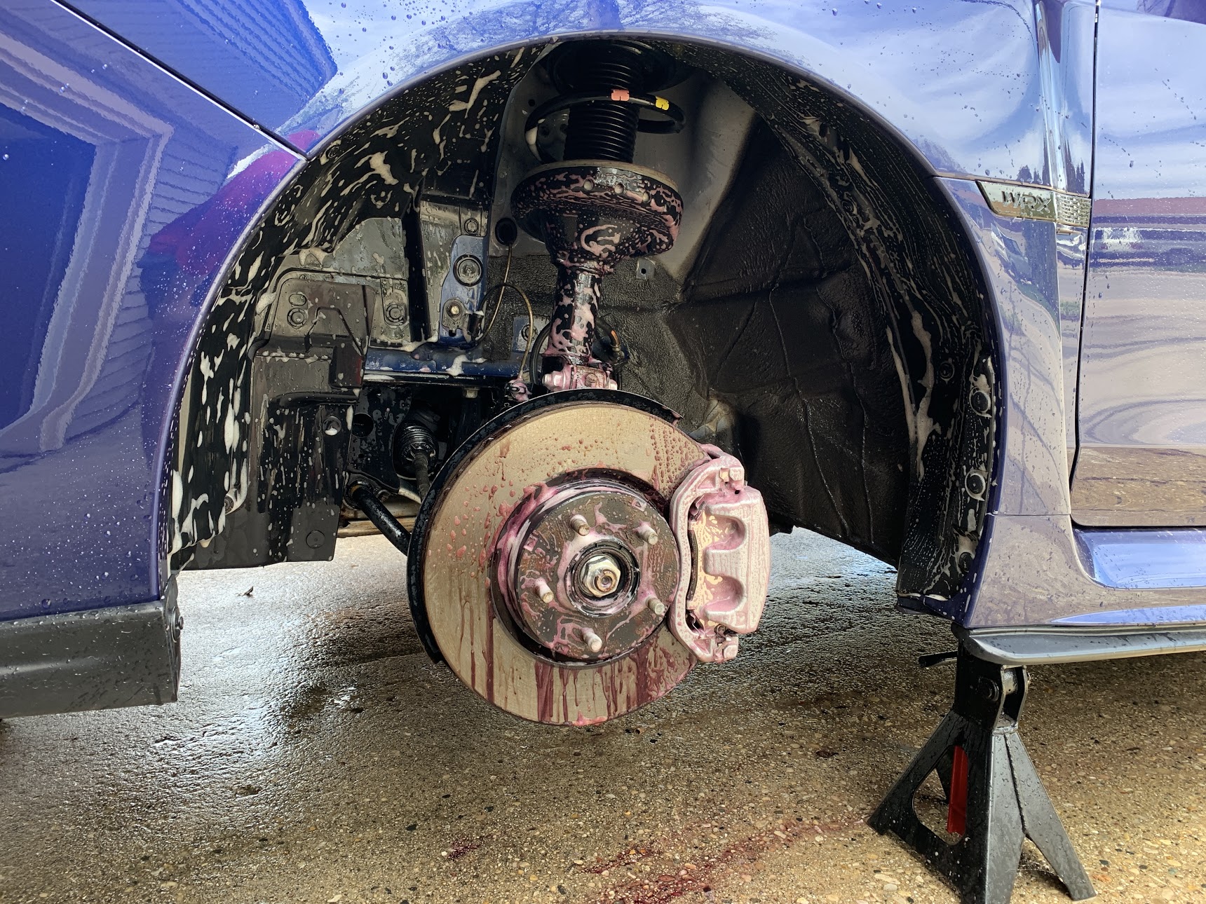 Cleaning the WRX brakes