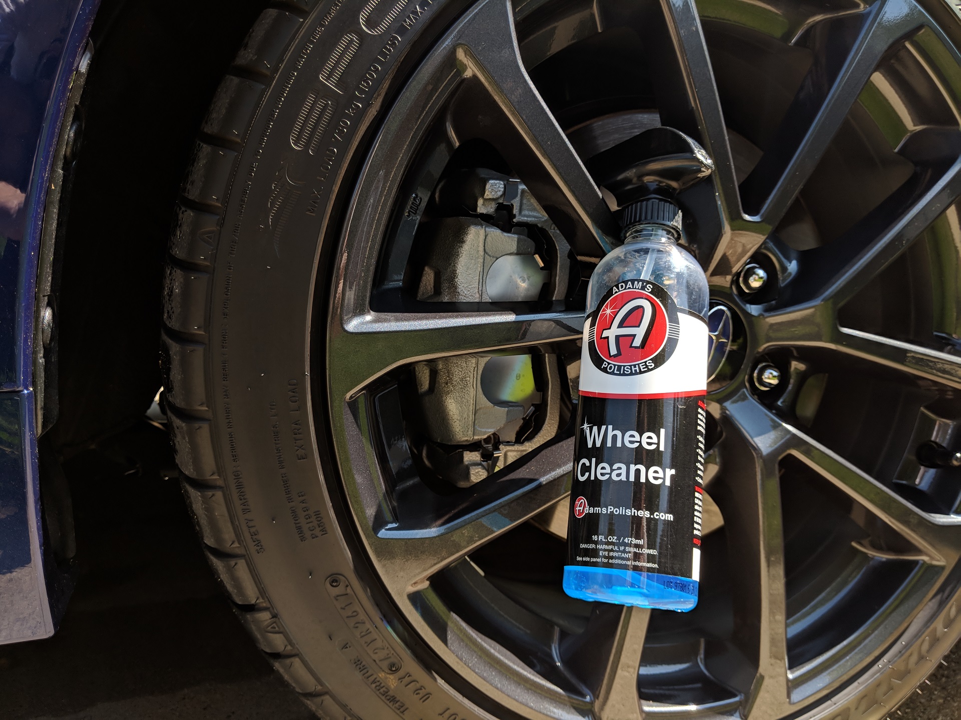 Adam's Polishes Wheel & Tire Cleaner 16oz - Professional All in One Tire & Wheel Cleaner Use w/Wheel Brush & Tire Brush | Car Wash Wheel Cleaning