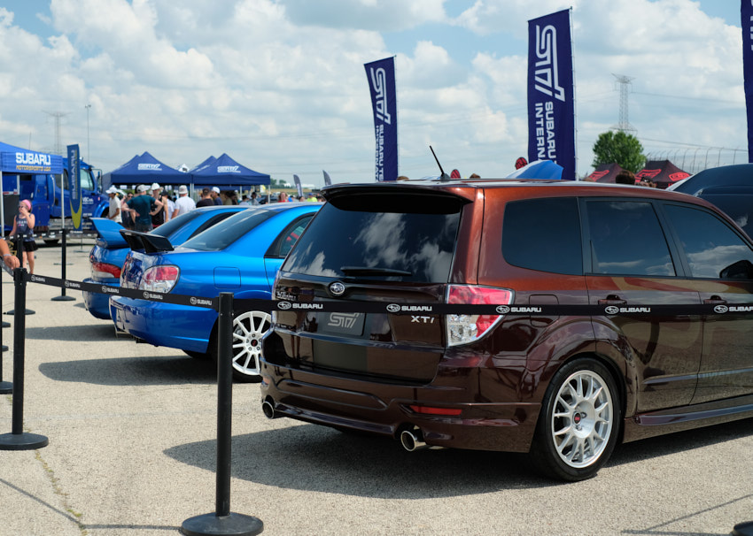 Some classic Subarus on display